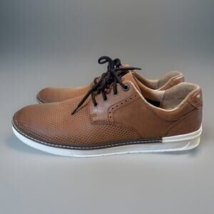 Johnston & Murphy Mens Brown Leather Golf Shoes size 9M